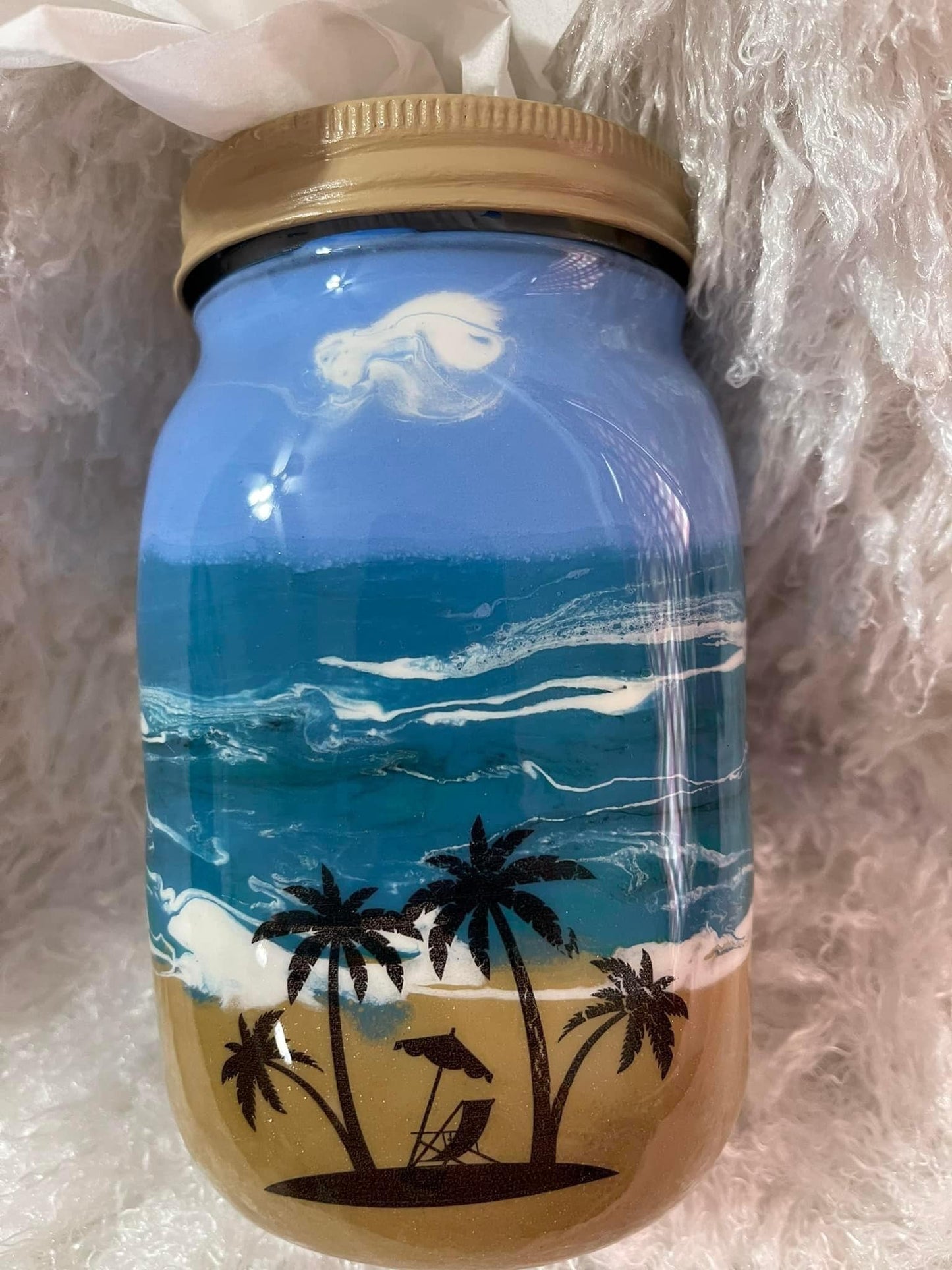 Beach Scene Tissue Holder