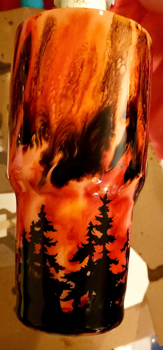 Fire Scene Tumbler