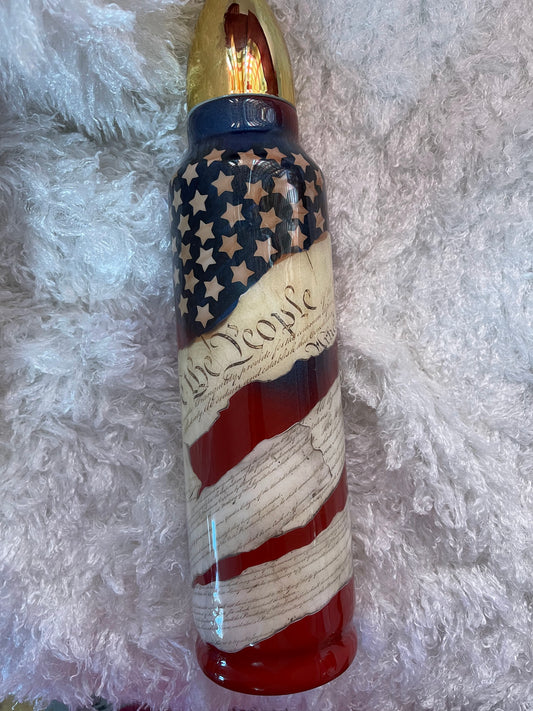 We the People Bullet Tumbler – Customizable Patriotic Thermos (20oz)